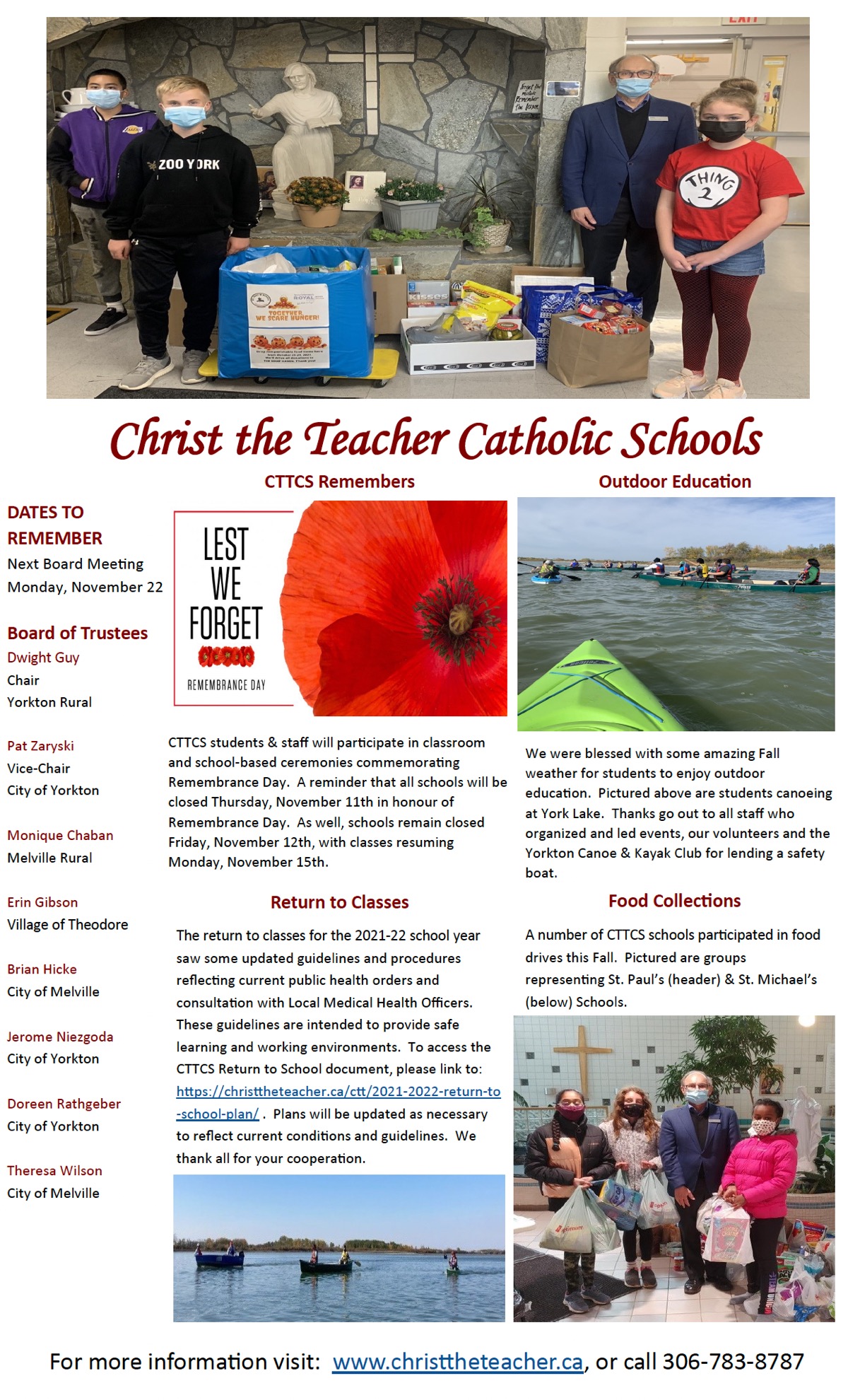 Fall 2021 Christ the Teacher Board Newsletter