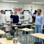 Holy Cross students hold a classroom conclave