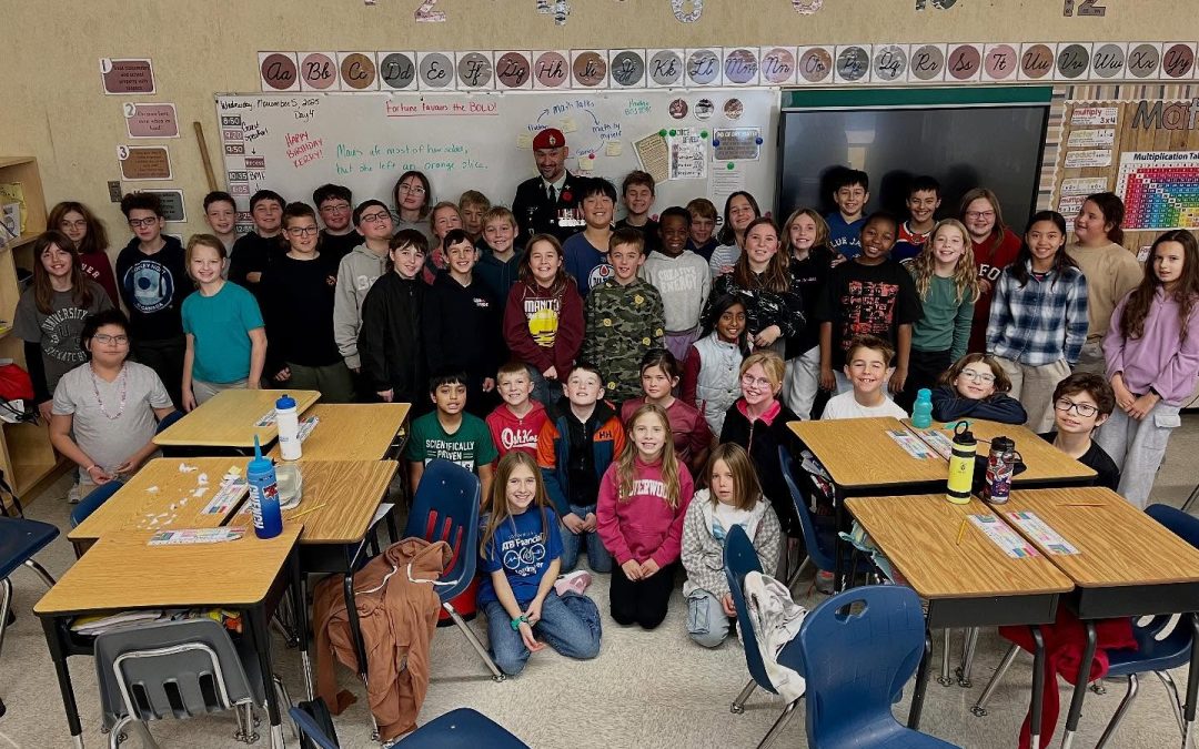 Special guest Nick Kerr from The Memory Project visited our grade 5s to share wh