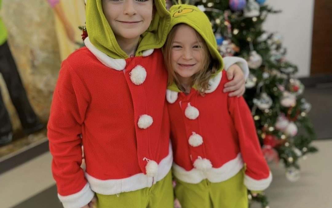 Christmas Hat & PJ Day! The weather outside was definitely frightful, but inside