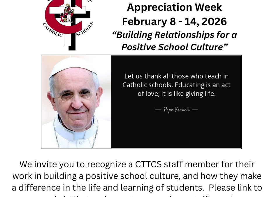 Teacher / Staff Appreciation Week 2026 – Christ the Teacher