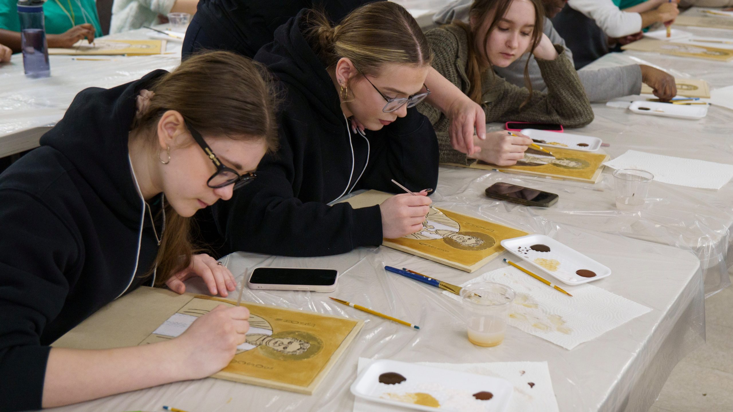 BLAZE participants working on their icons of St. John Bosco