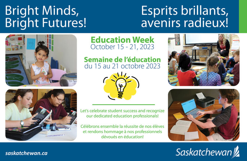 Image for the Tweet beginning: It’s Education Week in #SK!